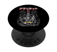 Divertido Clarinete Instrumento Kaiju Monstruo Japonés PopSockets PopGrip Adhesivo