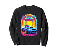 Divertido coche colorido con diseño de arco iris Scissor Me Timbers Sudadera