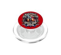 Divertido Coche navideño de Papá Noel Hotrod de Main Street Speed Shop USA PopSockets PopGrip para MagSafe