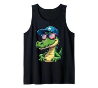 Divertido cocodrilo cocodrilo cocodrilo 4 de Julio Regalo Hombres Mujeres Camiseta sin Mangas