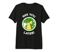 Divertido cocodrilo. ¡Nos vemos más Tarde! Lindos y adorables Animales Kawaii Camiseta Premium