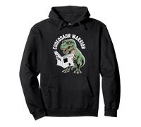 Divertido Codeosaurio Guerrero Dinosaurio Lectura Periódico Sudadera con Capucha