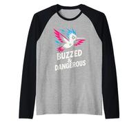 Divertido Colibrí Meme Pájaro Pequeño Gran Energía Néctar Naturaleza Camiseta Manga Raglan