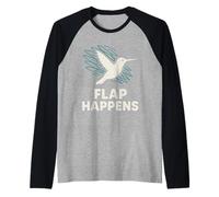 Divertido Colibrí Meme Pájaro Pequeño Gran Energía Néctar Naturaleza Camiseta Manga Raglan