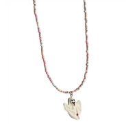 Divertido collar con colgante de Halloween, elegante, gargantilla hecha a mano con cuentas acrílicas, cadena de cuello, joyería de moda, colgante de Halloween, joyería de moda, cadena ajustable