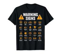Divertido Conducción Señales de Advertencia 101 Auto Mecánico Coche Humor Camiseta