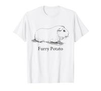 Divertido Conejillo de Indias Peludo Patata Mal Nombre Animal Broma estúpida Camiseta gráfica económica, Hombre, Blanco, S