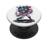 Divertido Conejo goteando Conejo de béisbol Pascua PopSockets PopGrip Adhesivo