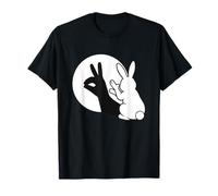 Divertido Conejo Sombra de Mano marioneta Pop Art Camiseta