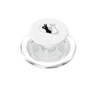 Divertido Conejo Sombra de Mano marioneta Pop Art PopSockets PopGrip para MagSafe