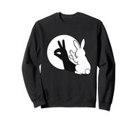 Divertido Conejo Sombra de Mano marioneta Pop Art Sudadera
