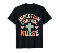 Divertido Control de Infecciones Enfermera Corazones Enfermería Estudi Camiseta