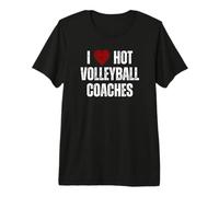 Divertido corazón Rojo de I Love Hot Volleyball Coach Camiseta Premium