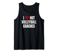 Divertido corazón Rojo de I Love Hot Volleyball Coach Camiseta sin Mangas