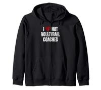 Divertido corazón Rojo de I Love Hot Volleyball Coach Sudadera con Capucha