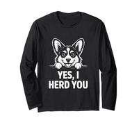 Divertido Corgi Diciendo Que sí te pasé un Juego de Palabras de Perro Manga Larga