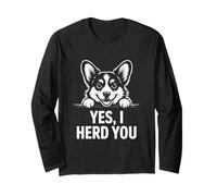 Divertido Corgi Diciendo Que sí te pasé un Juego de Palabras de Perro Manga Larga