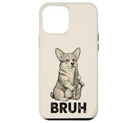 Divertido Corgi Tocando Saxofón Meme Perro Bruh Jazz Música Carcasa para iPhone 12 Pro MAX