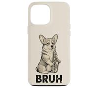 Divertido Corgi Tocando Saxofón Meme Perro Bruh Jazz Música Carcasa para iPhone 13 Pro MAX