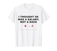 Divertido Corredor Principiante pensé Que 5K era un salario Negro Camiseta