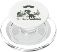 Divertido Cowboy Perro OVNI Alien Secuestro Desierto Escena PopSockets PopGrip para MagSafe