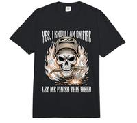 Divertido cráneo de Soldador: Sí, sé Que Estoy ardiendo, Termina Esta Soldadura Comfort Colors Adult Heavyweight T-Shirt