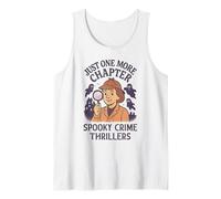 Divertido Crimen Terror Thriller Detective Lector de Libros Lectura Camiseta sin Mangas