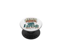Divertido Cristiano Jesús Salva yo gasto PopSockets PopGrip Adhesivo