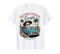 Divertido crucero mexicano Calavera Coastal Drive Sugar Skull Camiseta