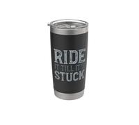 Divertido cuatrimoto diciendo: Ride it Till it's Stuck Vaso térmico de acero inoxidable de doble pared