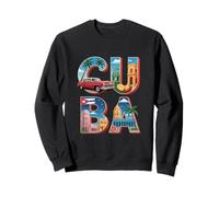 Divertido Cuba Vintage Retro Isla Tropical Paraíso Sudadera