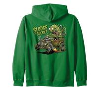 Divertido Cubo de Lodos Crazy Hotrod Rat Rod Race Car Cartoon Sudadera con Capucha