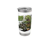 Divertido cubo de lodos Crazy Hotrod Rat Rod Race Car Cartoon Vaso térmico de acero inoxidable de doble pared