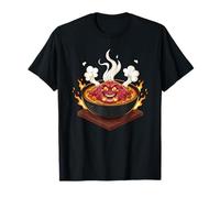 Divertido Cuenco de Sopa Malvado de Ramen Picante Fire Monster Camiseta