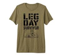 Divertido Culturista Leg Day Survivor, Gimnasio, Sentadillas, Entrenamiento Muscular Camiseta Premium