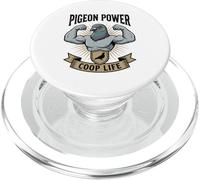Divertido Culturista Pigeon Power Coop Life Strong Bird PopSockets PopGrip para MagSafe