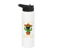 Divertido cumpleaños de hermanas Cinco de Mayo Nacho Average Sisters Stainless Steel Insulated Water Bottle