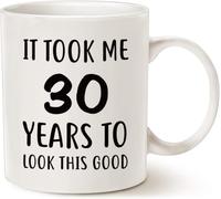Divertido cumpleaños. Me tomó 30 años lucir así de bien. La mejor taza de café para el 30.º cumpleaños de la familia. Taza de café novedosa. Taza de té de cerámica con impresión de doble cara para mam