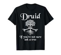Divertido D20 Druida cuando dudas o no estás seguro de preguntar a un árbol Camiseta