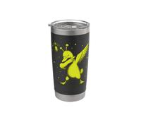 Divertido Dabbing Alien Ganso OVNI Espacio Ciencia Ficción Animal Vaso térmico de acero inoxidable de doble pared