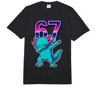 Divertido Dabbing Axolotl 67 Meme Retro 80s Chicas Niños Adolescentes Comfort Colors Adult Heavyweight T-Shirt