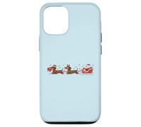 Divertido Dachshund Santa Delivery Crew Humor navideño Carcasa para iPhone 12/12 Pro
