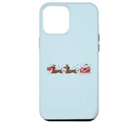 Divertido Dachshund Santa Delivery Crew Humor navideño Carcasa para iPhone 12 Pro MAX