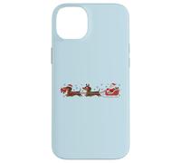 Divertido Dachshund Santa Delivery Crew Humor navideño Carcasa para iPhone 14 Plus