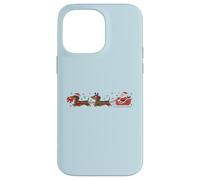 Divertido Dachshund Santa Delivery Crew Humor navideño Carcasa para iPhone 14 Pro MAX