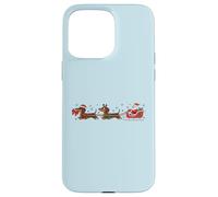 Divertido Dachshund Santa Delivery Crew Humor navideño Carcasa para iPhone 15 Pro MAX