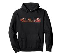 Divertido Dachshund Santa Delivery Crew Humor navideño Sudadera con Capucha