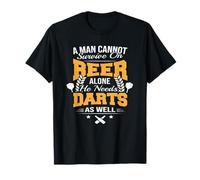 Divertido Dardos Y Dardos De Cerveza Tablero Dardos Jugador Vuelo Regalo Camiseta