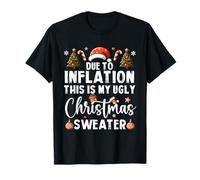 Divertido Debido a la inflación, Este es mi suéter Feo Disfraz de Navidad Camiseta