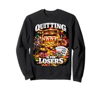Divertido Dejar de Fumar es para Perdedores Juego irónico Meme Jugador Sudadera